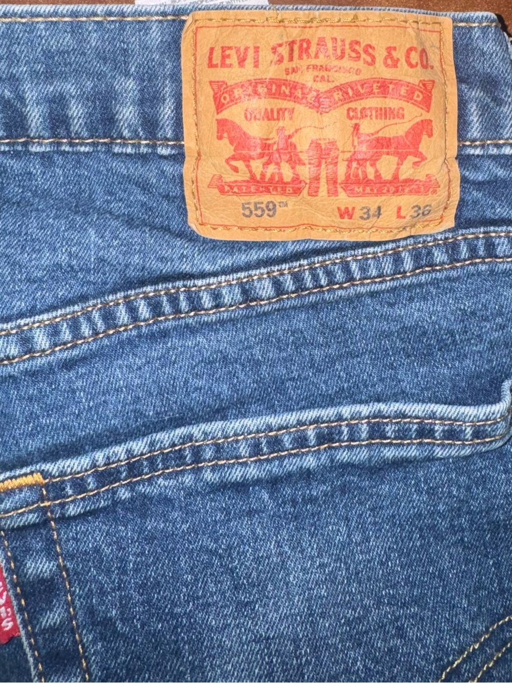 Levi's 559 Men's Blue Jeans Size **34x36 Straight Leg Denim - Picture 5 of 8